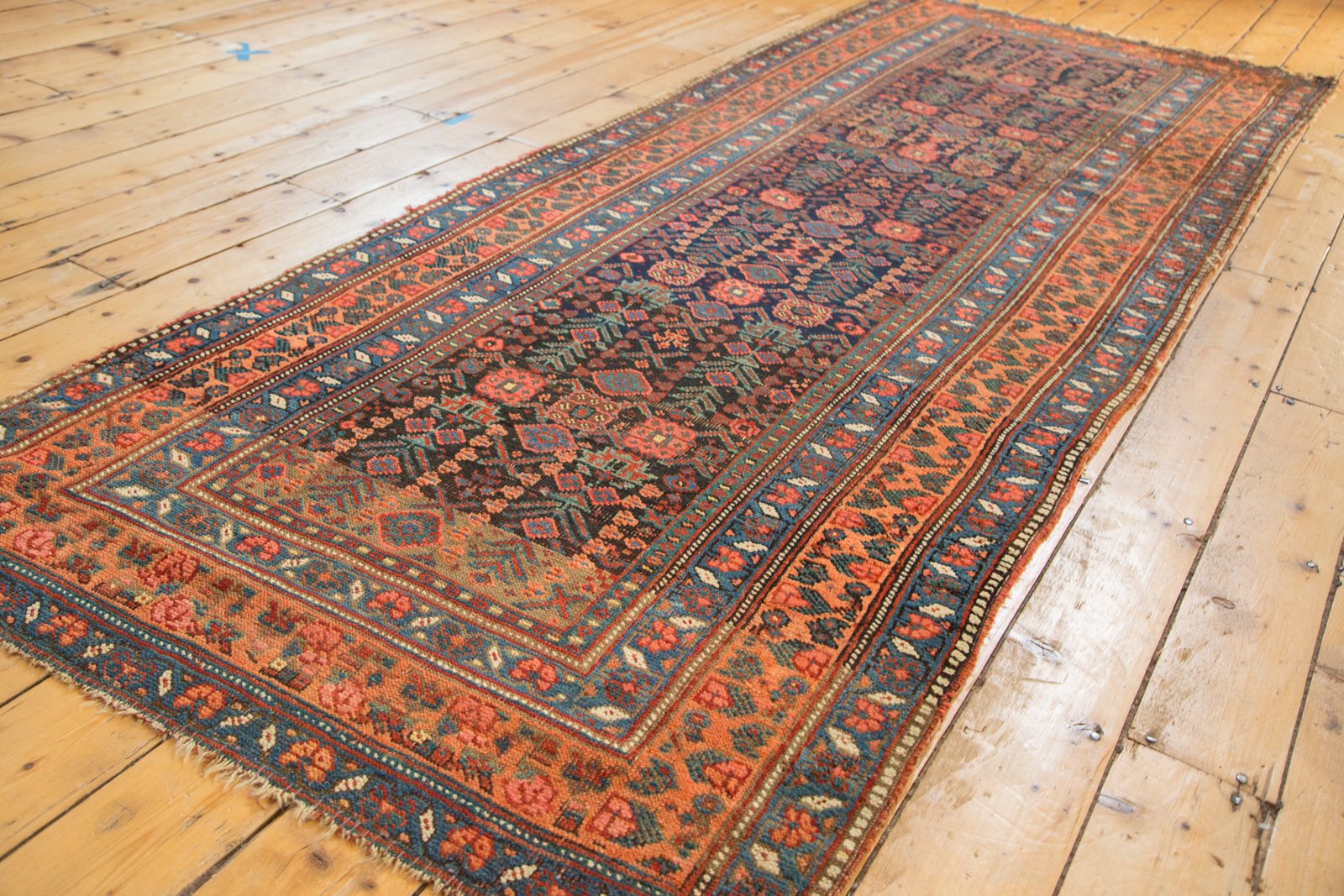 4x10.5 Antique Kurdish Bijar Rug Runner // ONH Item 4625 Image 1