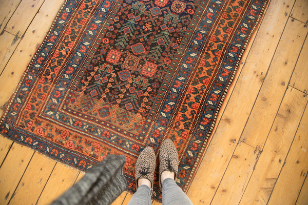 4x10.5 Antique Kurdish Bijar Rug Runner // ONH Item 4625 Image 2