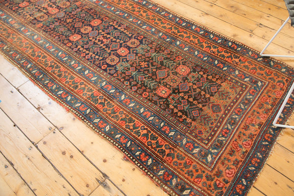 4x10.5 Antique Kurdish Bijar Rug Runner // ONH Item 4625 Image 9