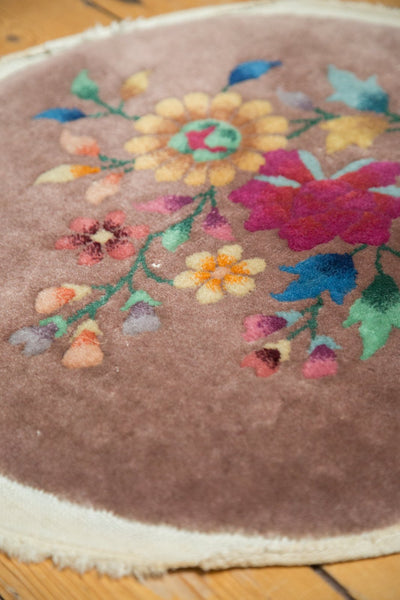 Antique Art Deco Round Rug