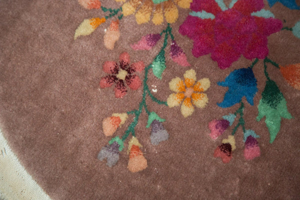 Antique Art Deco Round Rug