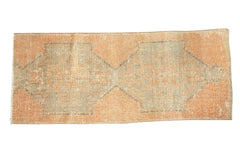 Vintage Distressed Oushak Rug Runner Fragment