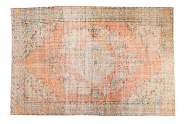 Vintage Distressed Oushak Carpet
