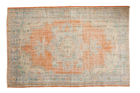 Vintage Distressed Oushak Carpet