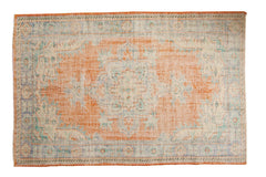 Vintage Distressed Oushak Carpet
