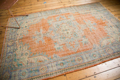 Vintage Distressed Oushak Carpet