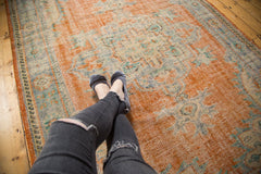 Vintage Distressed Oushak Carpet