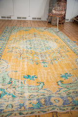  Vintage Distressed Oushak Carpet / Item 4645 image 11