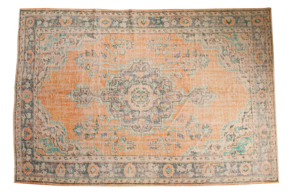 Vintage Distressed Oushak Carpet