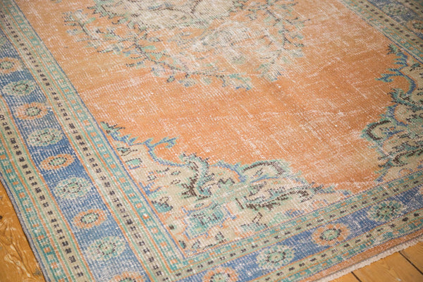 Vintage Distressed Oushak Carpet