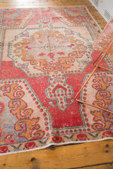 Vintage Distressed Oushak Rug