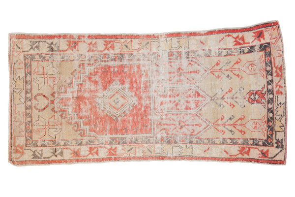 Vintage Distressed Oushak Rug Runner