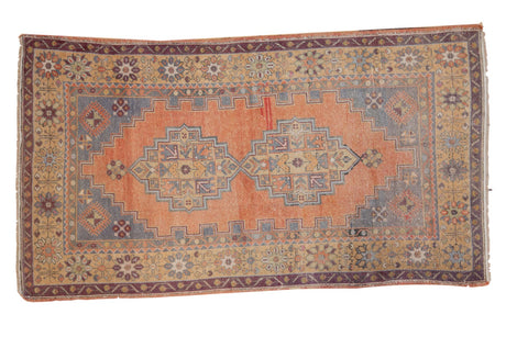 Vintage Distressed Oushak Rug