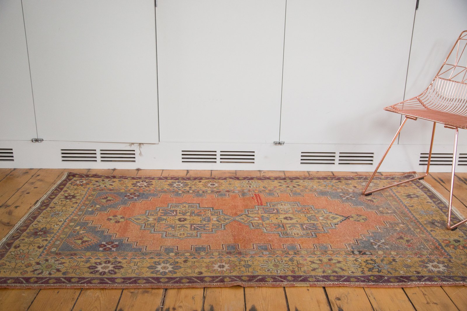 Vintage Distressed Oushak Rug