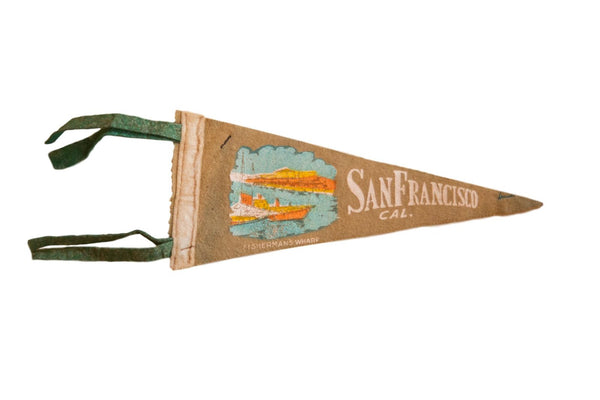 San Francisco Fishermans Warf Felt Flag Banner Pennant