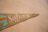 Tan felt San Francisco pennant tip, featuring 