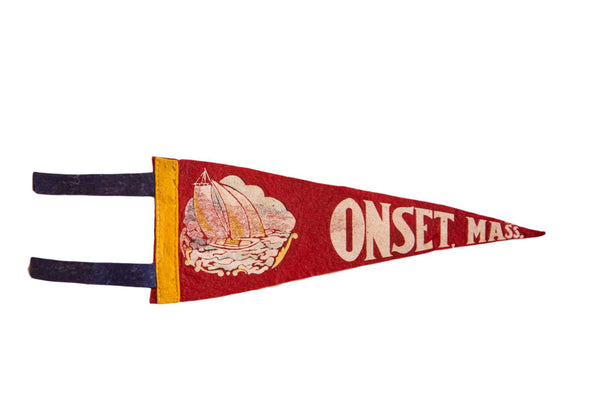 Onset Mass. Felt Flag Banner Pennant