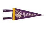 Purple Manasquan NJ felt flag with white sailboat, lighthouse, anchor, and rope graphic.