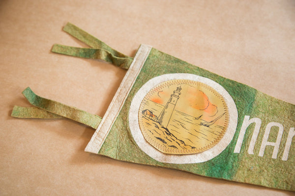 Nantucket Beach Mass. Felt Flag Banner Pennant