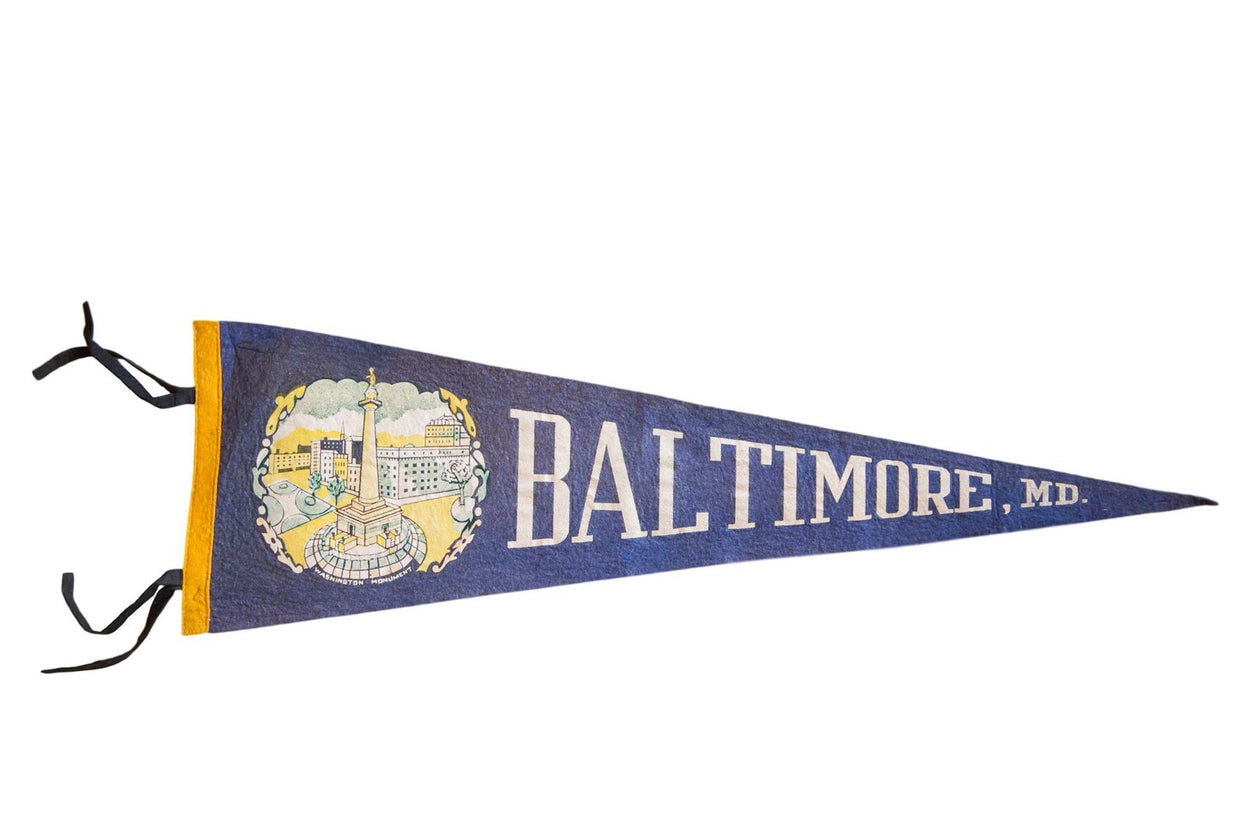 Baltimore MD Felt Flag Banner Pennant