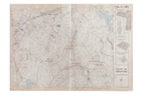 Vintage 1930s Bedford Center NY Bedford Hills map, detailed properties and roads, with aged patina, 34x24.