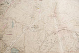 Vintage 1930s Bedford map section with Bedford Four Corners and roads.