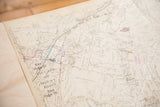 Vintage 1930s Bedford map, centered on Suttons Corners with red annotations.