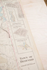 Vintage Bedford map section, showing multiple sub plans and aged paper texture.