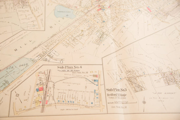 Vintage 1930s Hopkins Bedford Village NY Map
