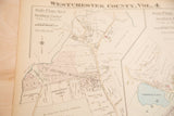Cooper Lake, land plots, and roads detailed on the 1930s Bedford Village map.
