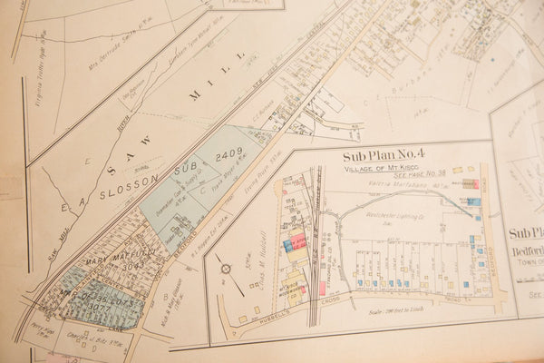Vintage 1930s Hopkins Bedford Village NY Map