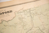 Whitlockville section of the 1860s antique Bedford atlas map, featuring subtle green color.