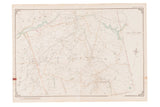 Antique 1908 Bedford NY Center Map showing Katonah, cream paper, green and red lines.