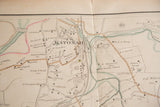 Katonah village area, 1908 antique Bedford NY map with central fold.