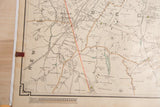 Antique map detail showing Mount Kisco, Oakwood Cemetery, property lines, and roads.