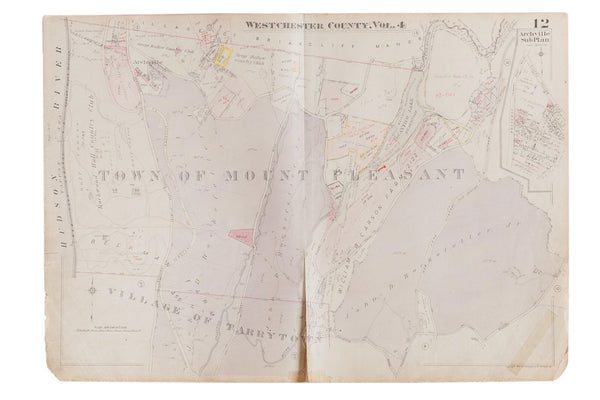 Vintage 1930s Hopkins Map of Mount Pleasant NY 