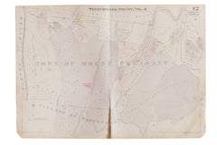 Vintage 1930s Hopkins Map of Mount Pleasant NY 