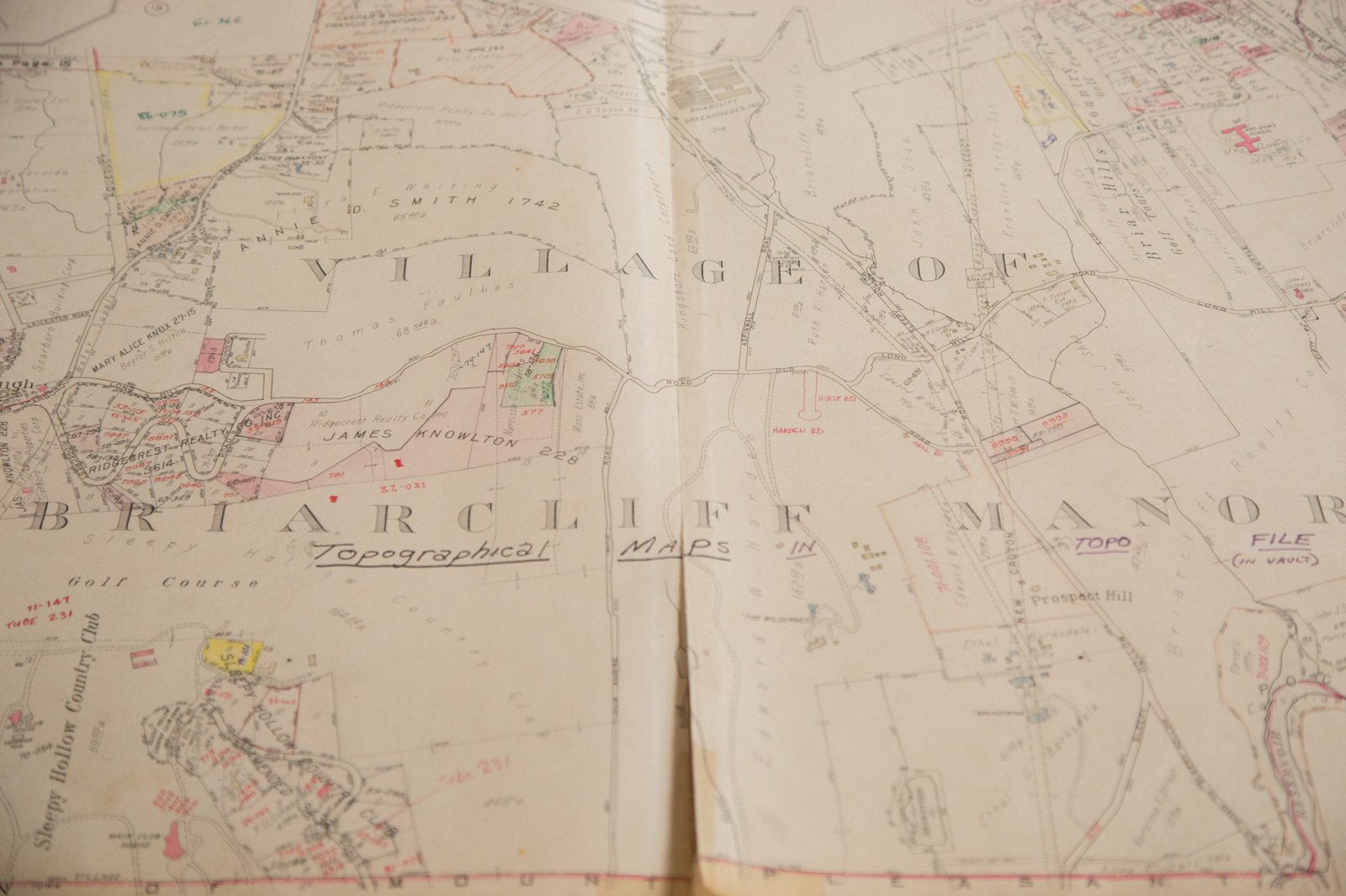 Vintage 1930s Hopkins Map of Briarcliff Manor NY
