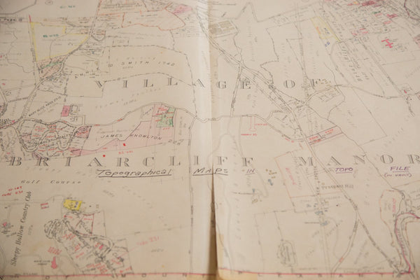 Vintage 1930s Hopkins Map of Briarcliff Manor NY 