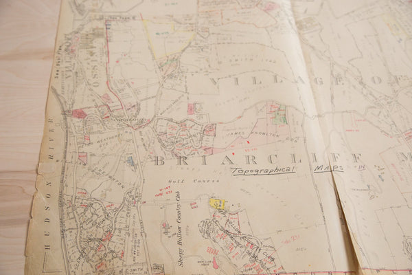 Vintage 1930s Hopkins Map of Briarcliff Manor NY 