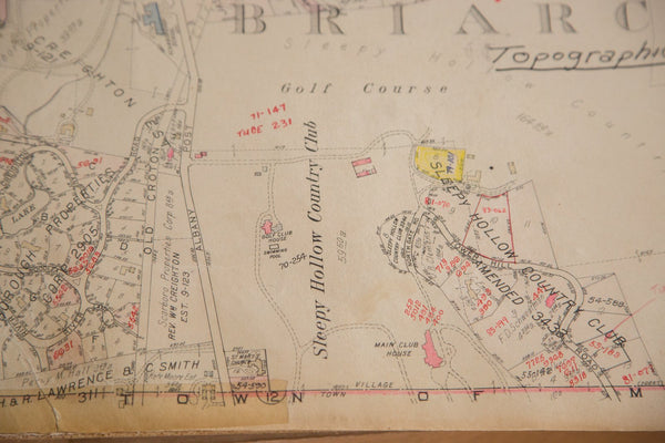 Vintage 1930s Hopkins Map of Briarcliff Manor NY 