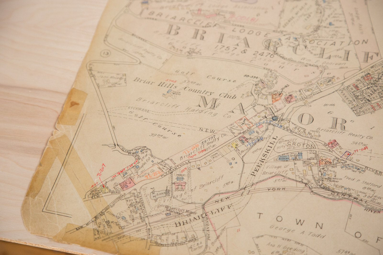 Vintage 1930s Hopkins Map of Briarcliff Manor NY And Ossining