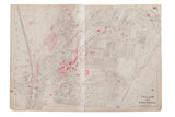 Vintage 1930s Hopkins map of Ossining, New York, showing a detailed street grid with red buildings.