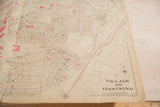 The title block, scale, and compass rose on the aged paper of a 1930s Ossining map.