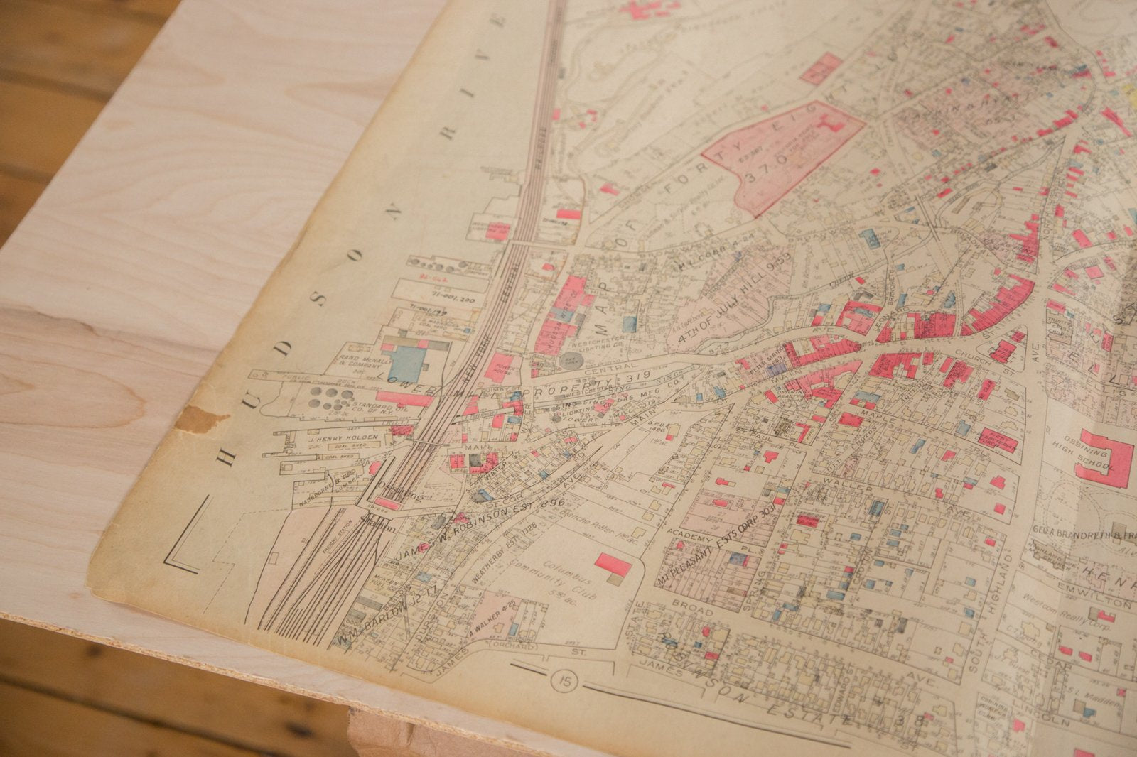 Vintage 1930s Hopkins Map of Village of Ossining - 4692