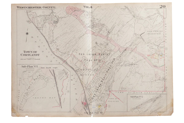 Vintage Hopkins Map of Croton On Hudson NY And Cortlandt