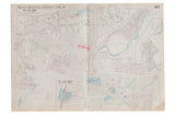 Vintage 1930s Hopkins map of Peekskill, New York, showing detailed streets and colored plots.