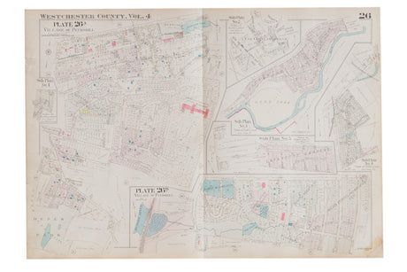 Vintage Hopkins Map of Village of Peekskill