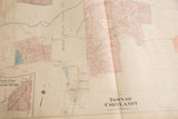 Title block and scale detail on the aged paper of a vintage Cortlandt map.