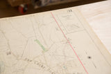 Fine-lined details of the Amawalk Nursery on a vintage Hopkins map of Yorktown.